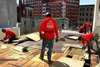 Royal Red Roofer On Queens Flat Roof