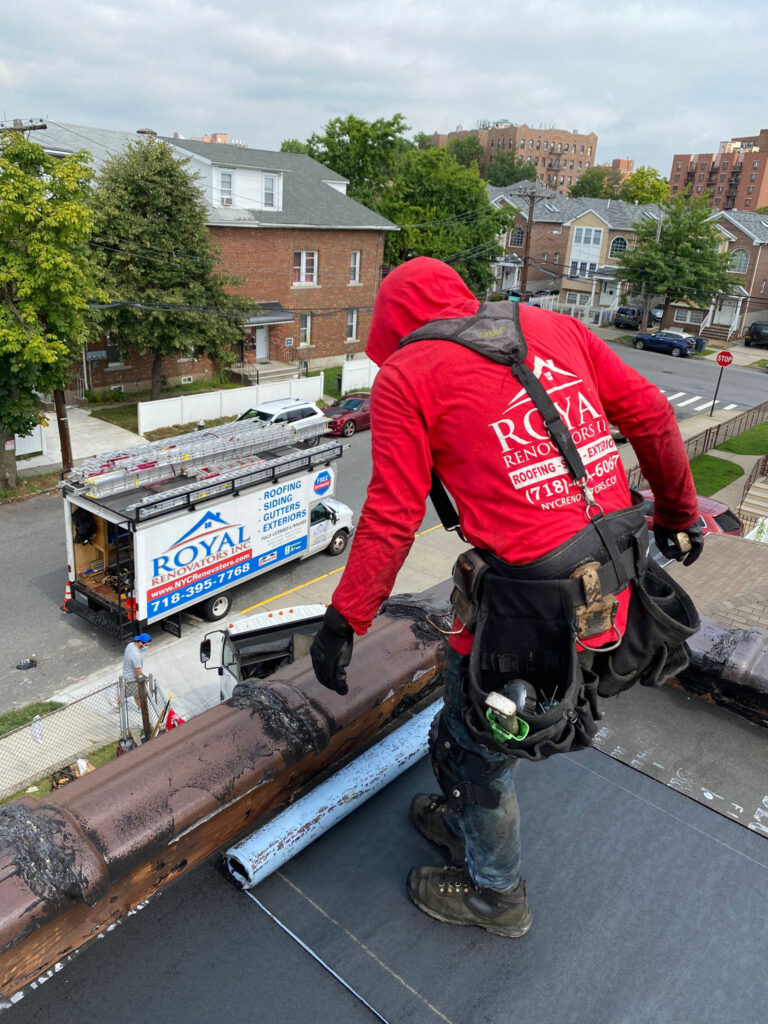 Flat Roof Rolling on Queens, NYC roof